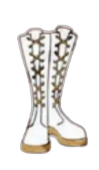 Tall white boots