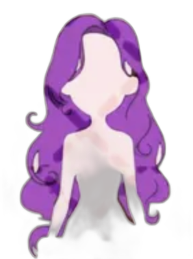 Wavy purple hair