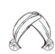 White twisted headband