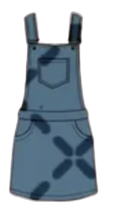 Denim overall dress