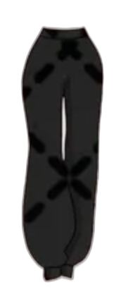 Black flower pants