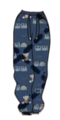 Blue cassette pants
